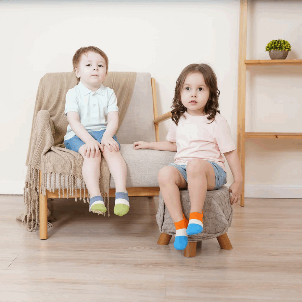 Set 9 sosete anti-alunecare pentru copii mici, 4-7 ani, Poqobog, multicolor [3]