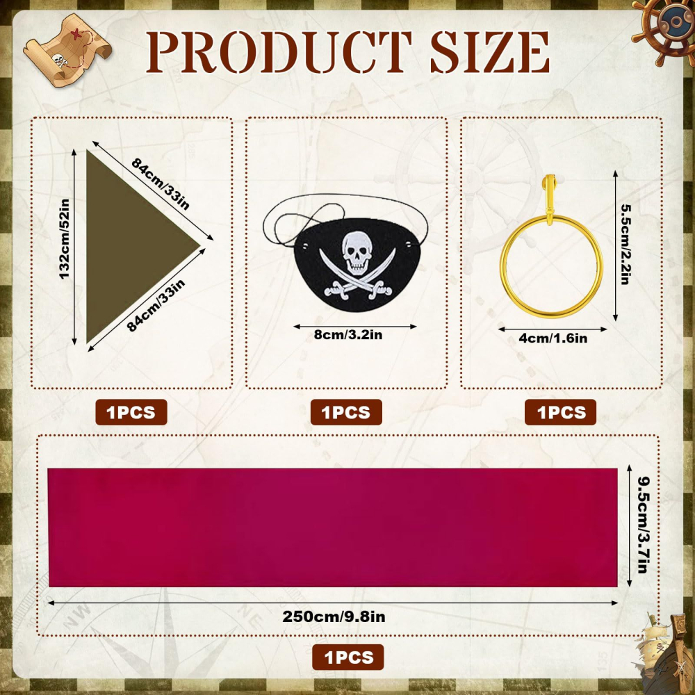 Set accesorii costum pirat pentru femei cu 4 piese. [3]