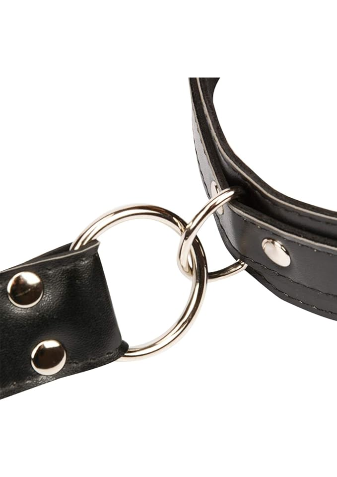 Set BDSM pentru cupluri, marime reglabila, din piele, unisex [4]