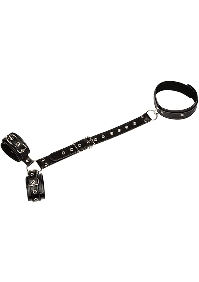 Set BDSM pentru cupluri, marime reglabila, din piele, unisex [6]