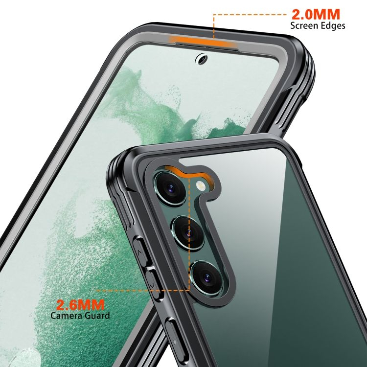 Set Carcasă și Ecran pentru Samsung Galaxy S23 Plus, YIBENEU, Negru, Protecție 360°, Clară, Standard Militar, Ultra Rezistentă cu Protecție Ecran Integrată, Compatibilă Wireless [3]