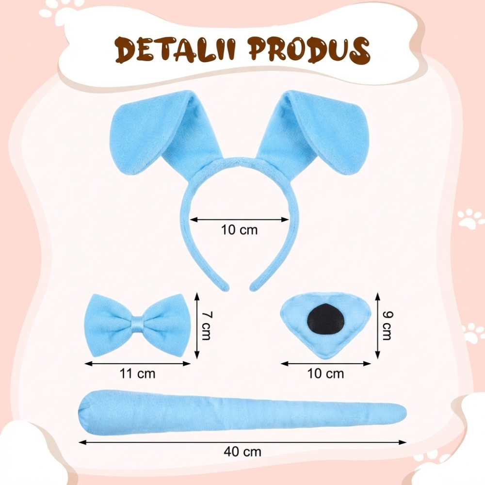 set-costum-catel-copii-albastru-urechi-papion-coada-nas [2]