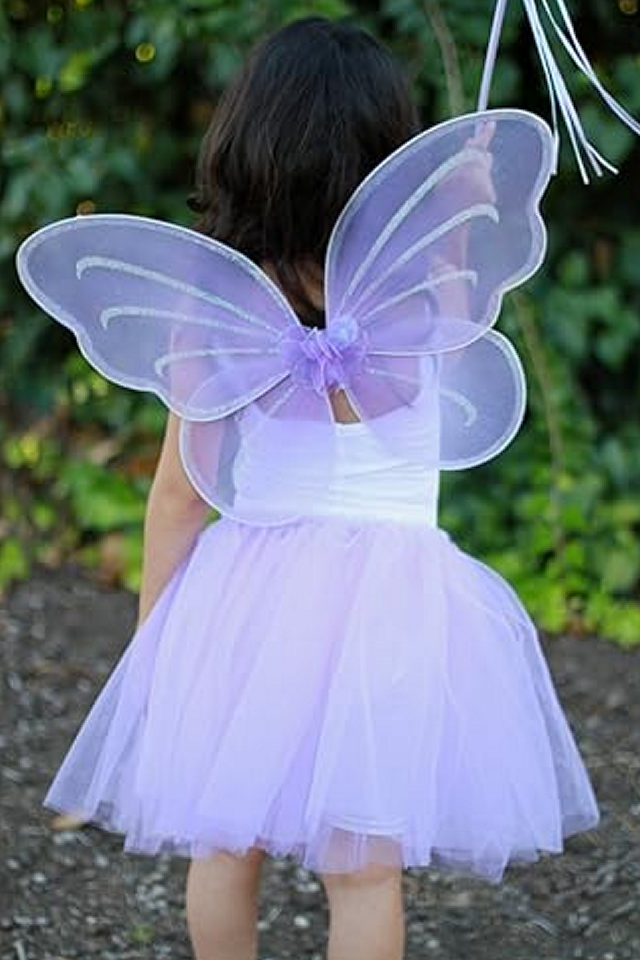 Set Costum Zana-Printesa pentru fetite, Butterfly Craze, mov, marime S [3]