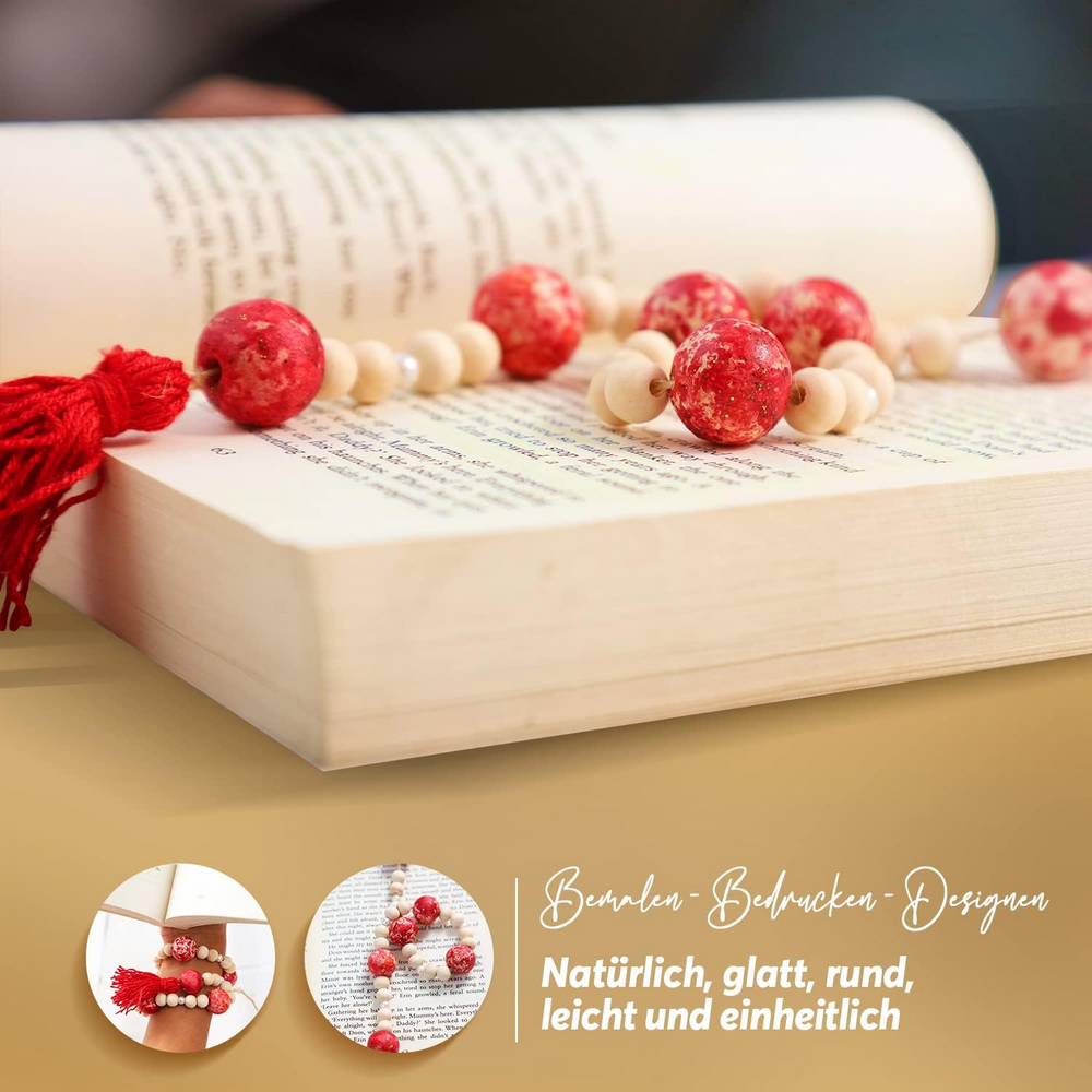 Set creativ cu 700 Margele din Lemn Natur pentru Insirat, cu Accesorii Incluse [6]
