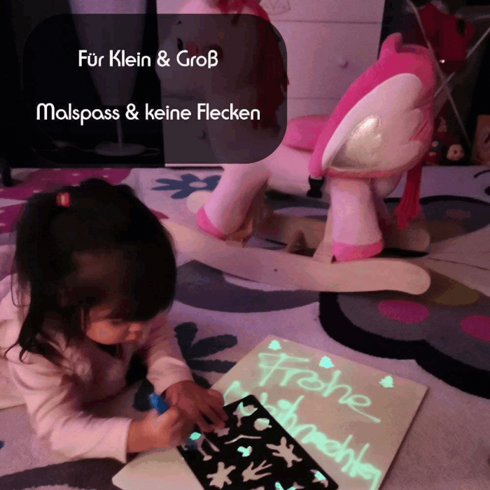 Set creativ cu placi de desen cu stilou uv cu lumina magica, Lichtzauber, A3 si A5 [4]