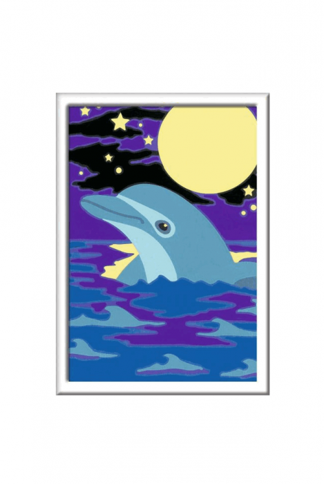 Set creativ pictura pe numere, Delfin, 12 x 8.5 cm [2]