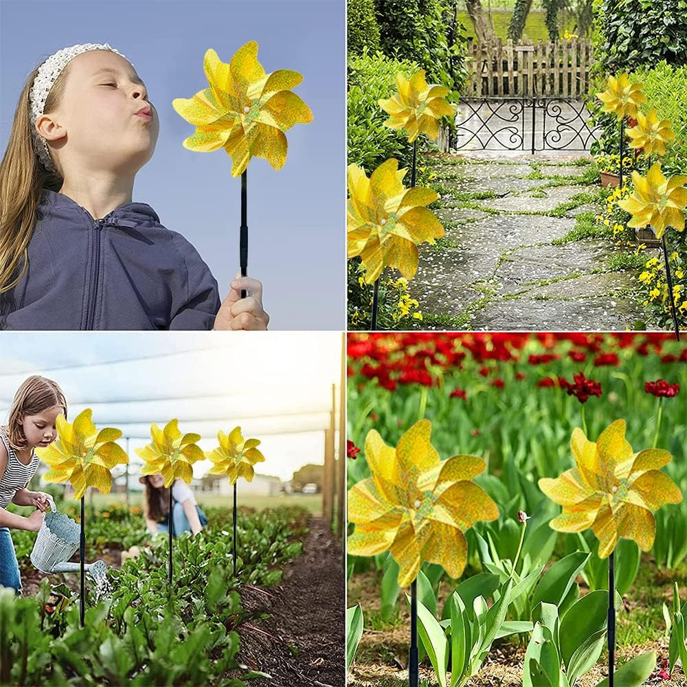 Set de 10 Dispozitive de Protecție Împotriva Păsărilor, Sperietori Reflectorizante, Decorațiuni de Grădină [3]
