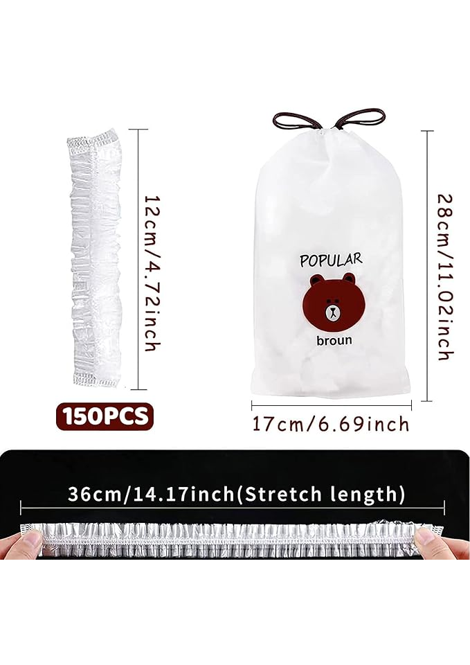 Set de 150 Huse Elastice Reutilizabile pentru Alimente KERANEET - ARKX [2]