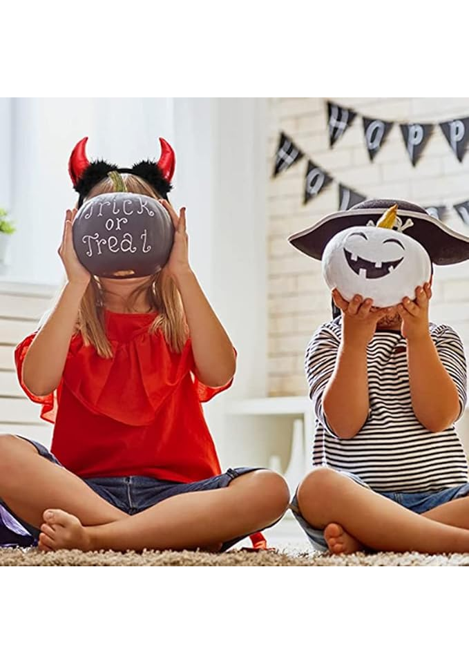Set de 2 coarne de diavol pentru Halloween, DPKOW, rosu/negru [5]