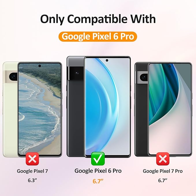 Set de 2 Folii de Protecție Agedate din Sticlă Temperată pentru Google Pixel 6 Pro - Duritate 9H, Claritate HD, Compatibilitate cu Amprentă, 15IJ [4]