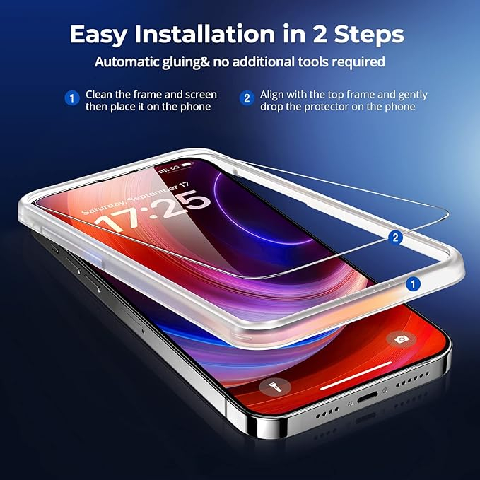 Set de 3 bucati Folie de Protecție SYNCWIRE pentru iPhone 14 Pro, Sticlă Securizată 9H Rezistentă la Zgârieturi și Anti-Amprentă [7]