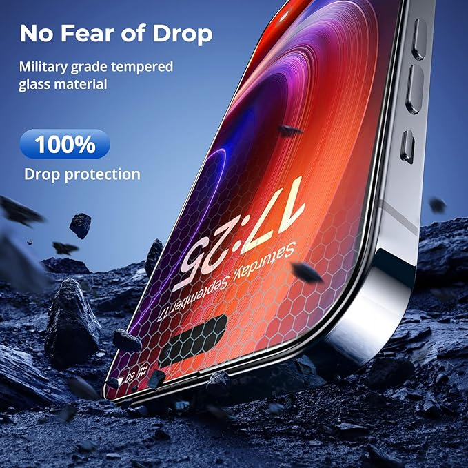 Set de 3 bucati Folie de Protecție SYNCWIRE pentru iPhone 14 Pro, Sticlă Securizată 9H Rezistentă la Zgârieturi și Anti-Amprentă [4]