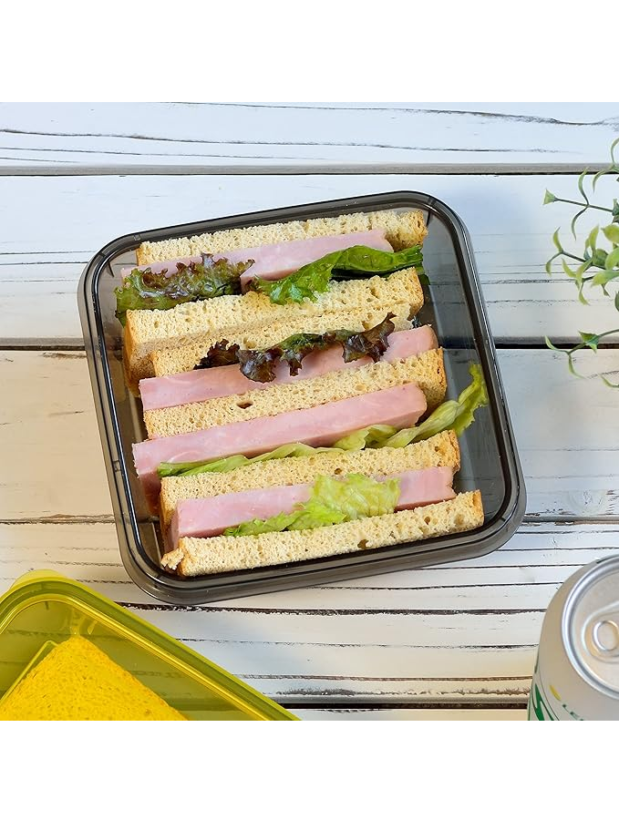 Set de 3 cutii pentru sandwichuri, reutilizabile, ideale pentru prânz, depozitare alimente [3]