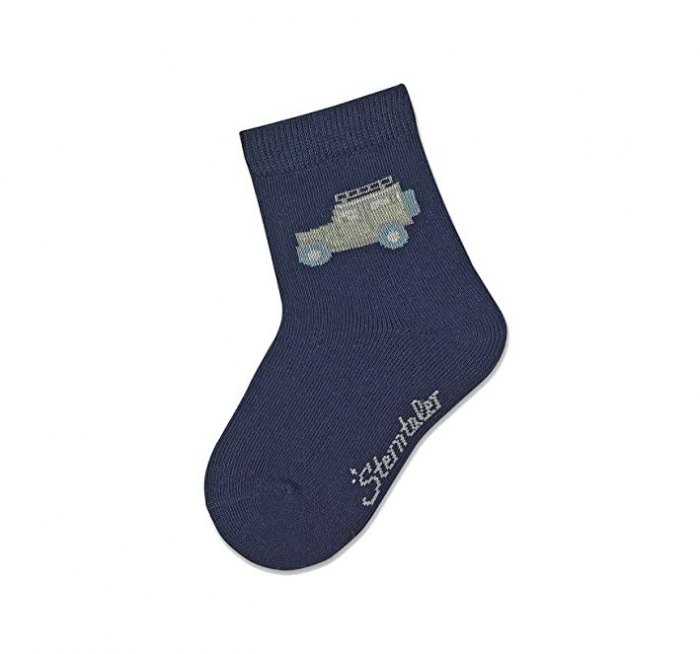 Set de 3 perechi de sosete, 85% bumbac, desene cu safari, Sterntaler, multicolor, marime 18 [2]