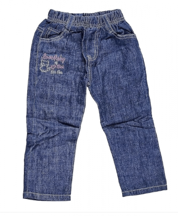 Set de 3 piese de imbracaminte pentru fetita, format din pantaloni, bluza cu gluga, jacheta din denim cu maneci lungi, din bumbac, cu buzunare, model pisicuta, violet, pentru 24-30 luni [5]