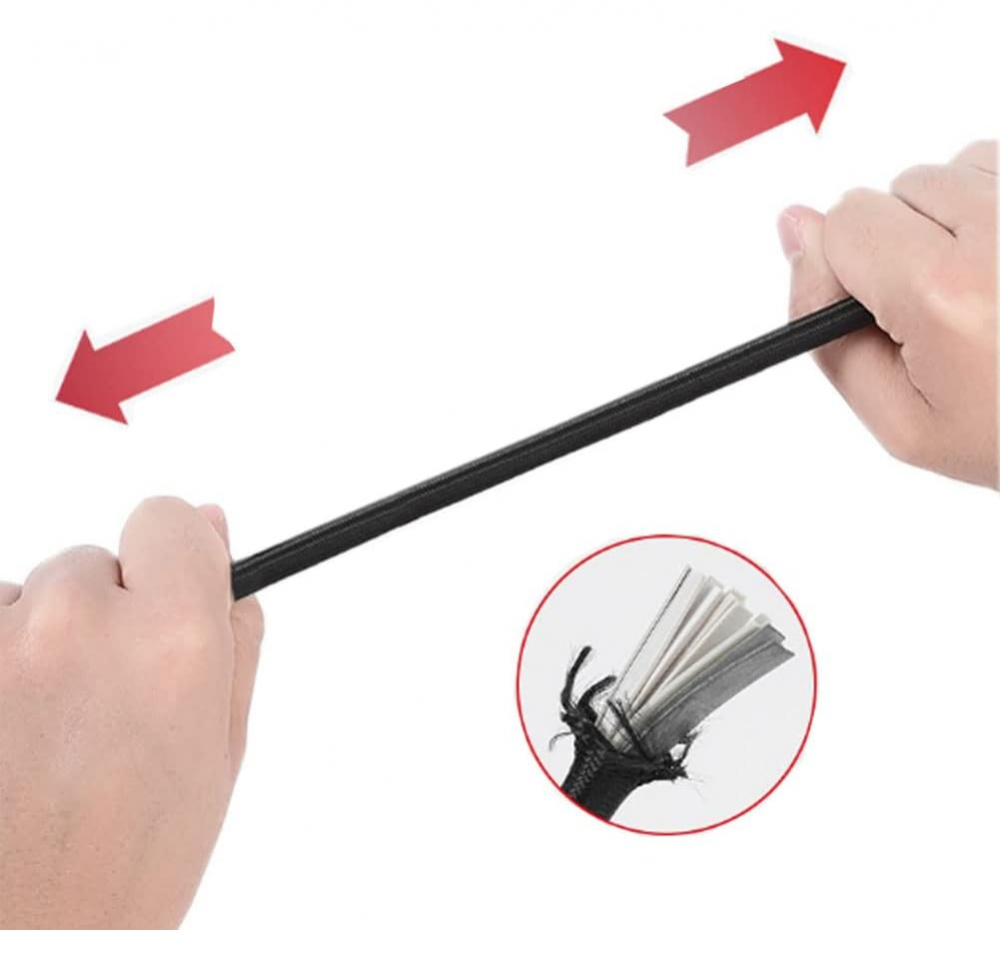 Set de 4 curele elastice cu carabine, 100 cm x 6 mm [5]