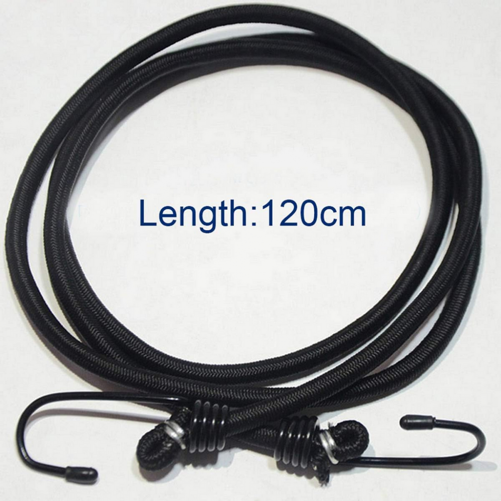Set de 6 corzi elastice bungee, rezistente, de 120cm, cu cârlige, ideale pentru biciclete, motociclete, mașini, rulote, portbagaje, camping [2]
