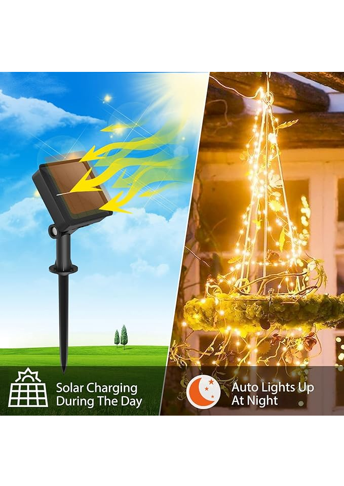 Set de 6 Lămpi solare cu LED pentru exterior, lumina warm white, bitijam - HU7F [5]