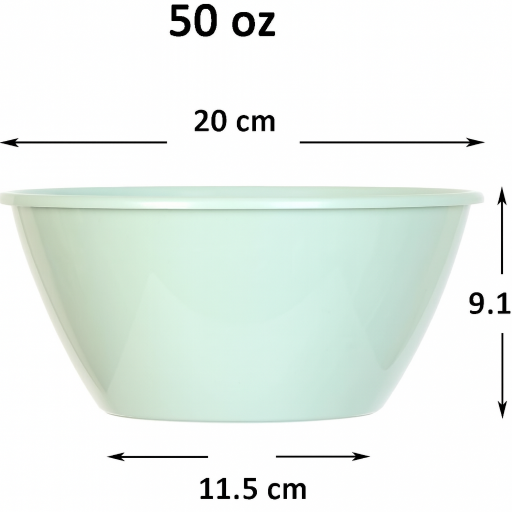 Set de 9 boluri mari de plastic, 1000ml, reutilizabile, Youngever, noante de gri [6]
