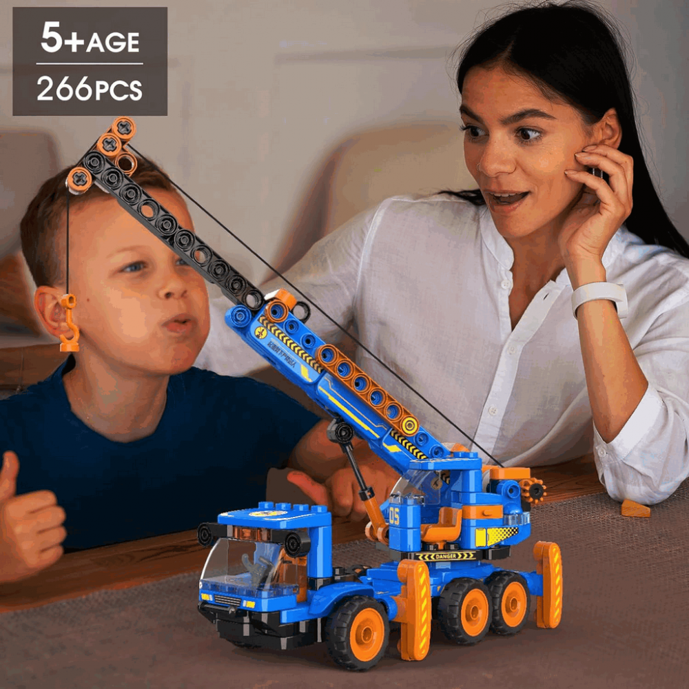 Set de construcție camion macara, 8 în 1, BOTZEES STEM, + 5 ani (266 piese) [4]