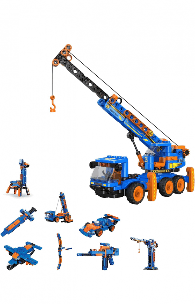 Set de construcție camion macara, 8 în 1, BOTZEES STEM, + 5 ani (266 piese) [2]