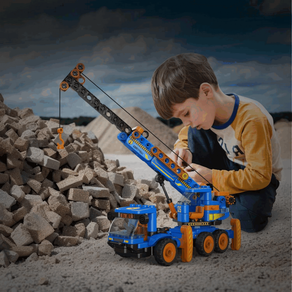 Set de construcție camion macara, 8 în 1, BOTZEES STEM, + 5 ani (266 piese) [7]
