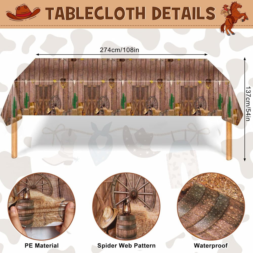 Set de decorațiuni pentru petrecere aniversara cu tema cowboy, 121 de piese [4]