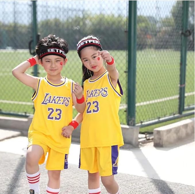 Set Maiou si Pantaloni Scurti Basket Copii 5-6 ani, Nr. 23, Marimea M [4]