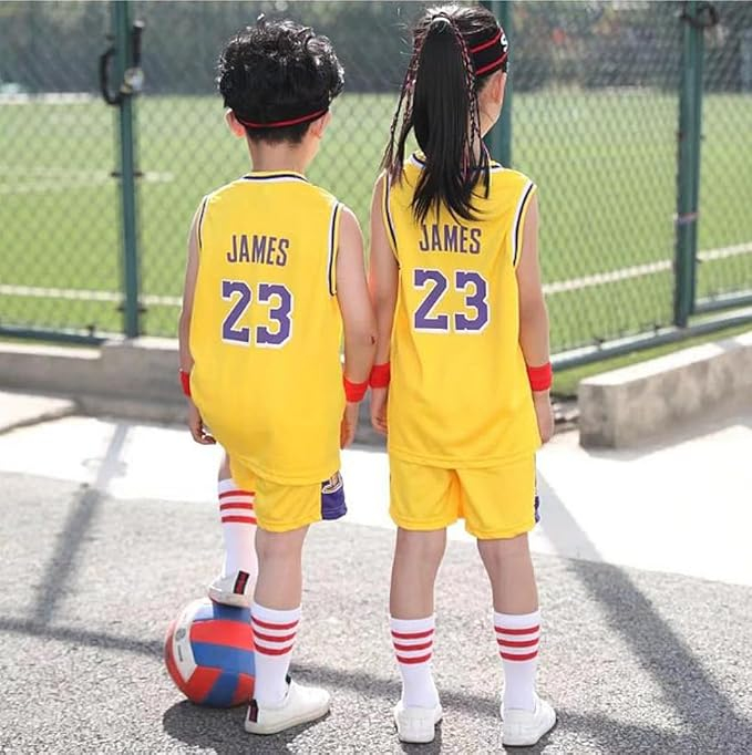 Set Maiou si Pantaloni Scurti Basket Copii 5-6 ani, Nr. 23, Marimea M [3]