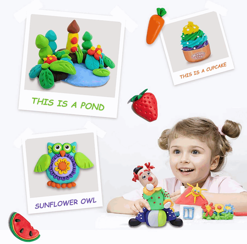 Set Masina de Tocat, Instrumente de Modelare Multiple, 8 Culori Diferite de Pasta Modelatoare, Vacuta, DreamClay, + 3 ani, Multicolor [4]