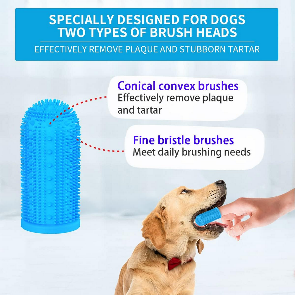 Set 8 Periuțe de Dinți pe Deget pentru Câini și Pisici, Curățare Dentară 360°, din Silicon Sigur, Ideal pentru Îngrijirea Dentară a Animalelor de Companie, PetitePaw [2]