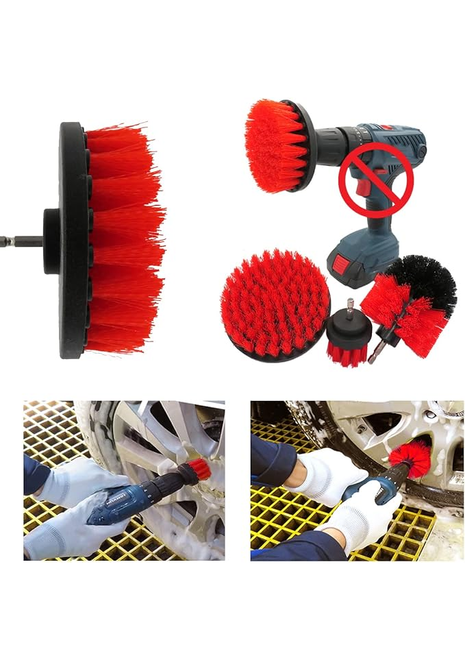 Set Profesional pentru Curățare Auto, 22 Piese cu Perii Detailing, Accesorii pentru Curățare Interior și Exterior, Inclusiv Perii cu Atașament pentru Bormașină [2]