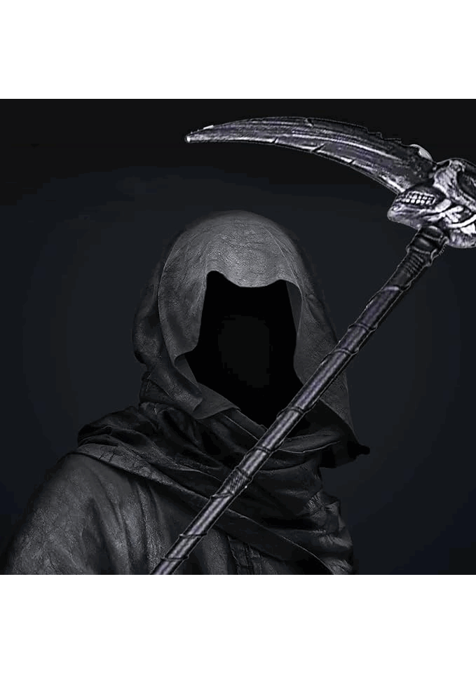 Set Secera pentru Halloween, Barvere, Grim Reaper, Plastic, 114x36,3cm, V2OT [6]
