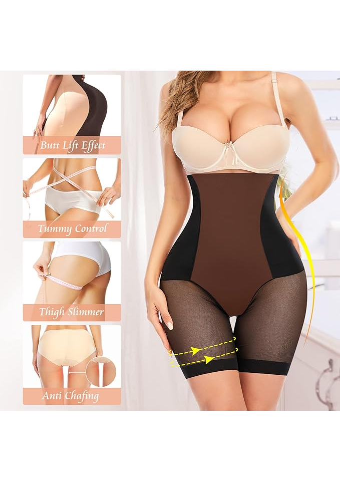 Short de Modelare cu Control Abdominal, Joyshaper, negru, M , HP69 [5]