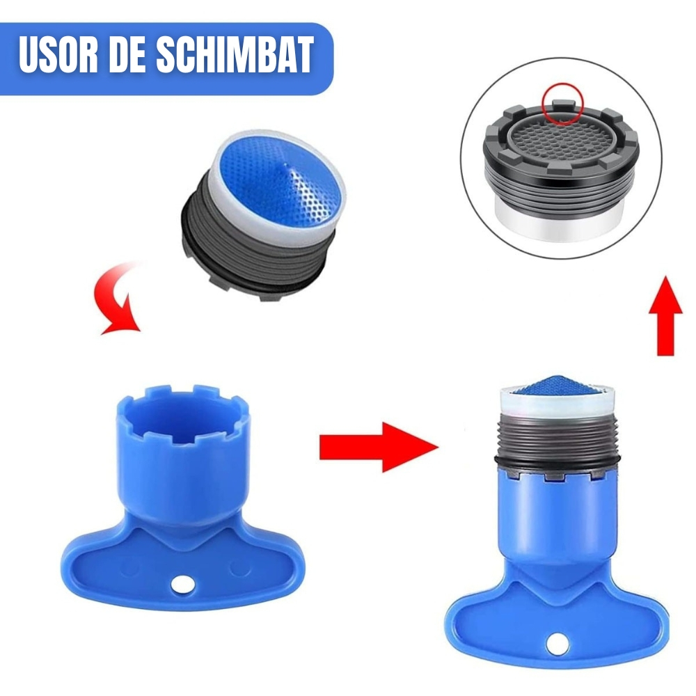 Sita aerator baterie M18 perlator robinet cromat set 6 bucati cu cheie [3]