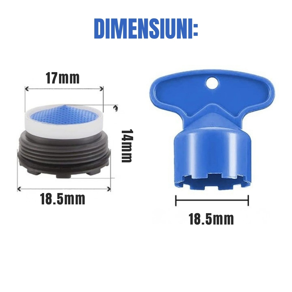 Sita aerator baterie M18 perlator robinet cromat set 6 bucati cu cheie [2]