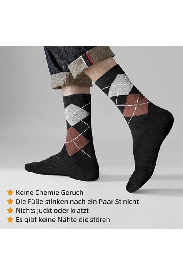 Șosete Bumbac Unisex Fullluwaa, Set 12 Perechi, Respirabile, Confortabile, Negre și Colorate [2]