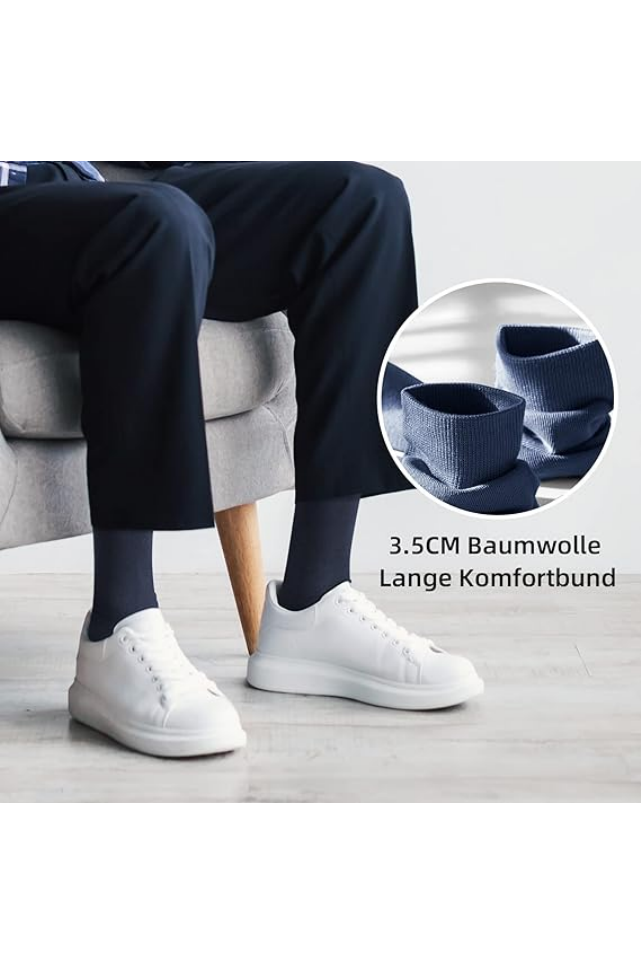Șosete Bumbac Unisex Fullluwaa, Set 12 Perechi, Respirabile, Confortabile, Negre și Colorate [3]