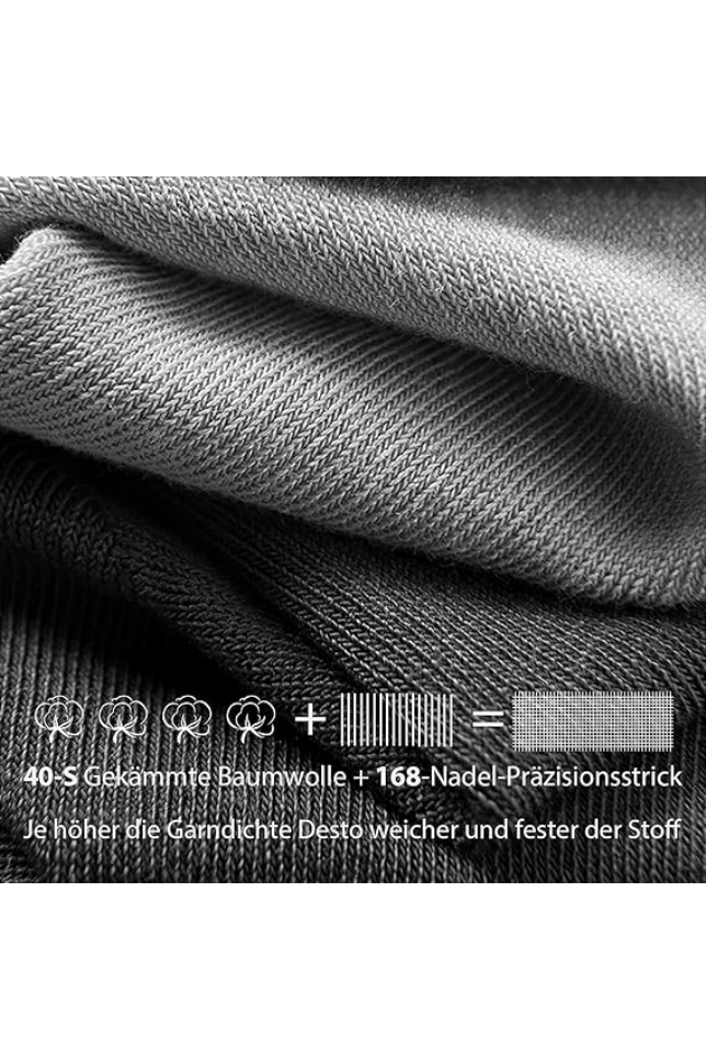 Șosete Bumbac Unisex Fullluwaa, Set 12 Perechi, Respirabile, Confortabile, Negre și Colorate [5]