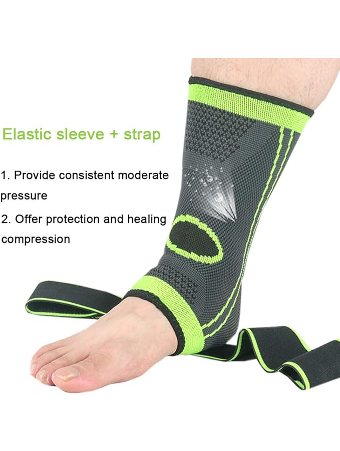 Șosete Terapeutice Compresive, Fasceită Plantară, Pinteni, Tendinită, Recuperare Rapidă, verde-negru, marime universala [4]
