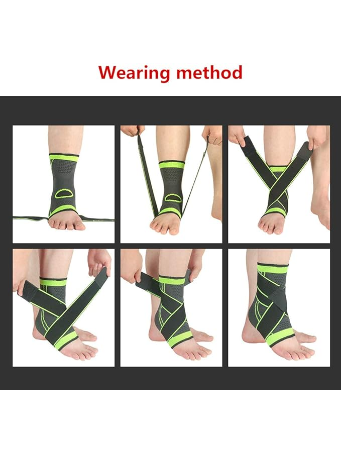 Șosete Terapeutice Compresive, Fasceită Plantară, Pinteni, Tendinită, Recuperare Rapidă, verde-negru, marime universala [7]