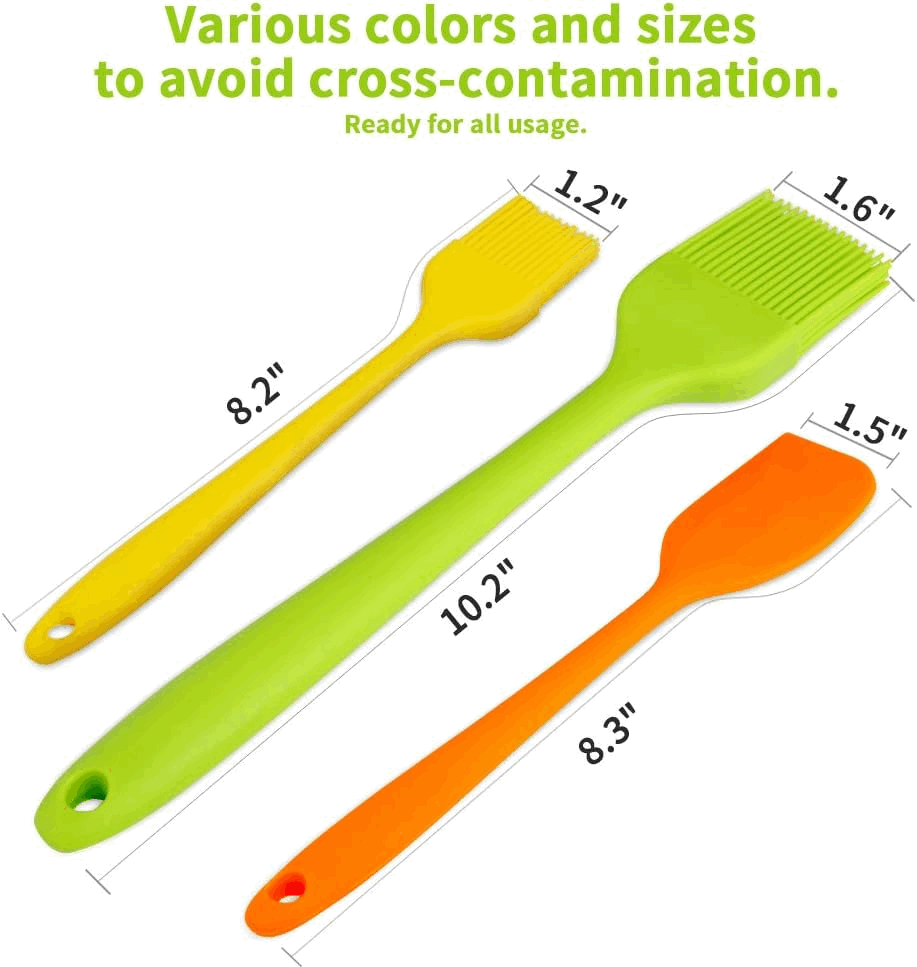 Spatule silicon, Milaloko, Set de 5 piese, fabricat din silicon de calitate alimentara, sigur si netoxic, design dintr-o singura bucata, rezistenta, Multicolor [2]