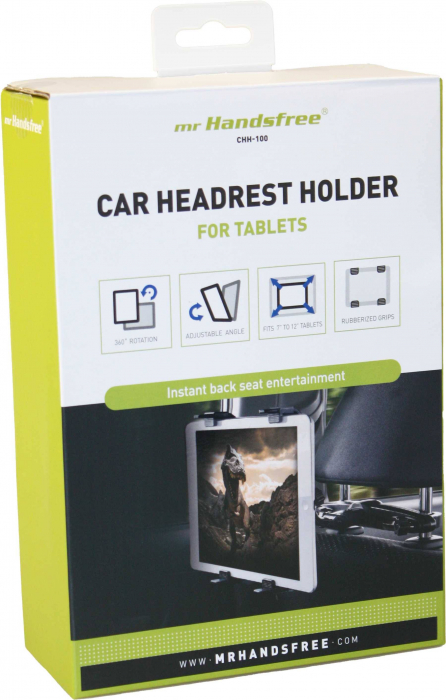 Suport auto universal mr Handsfree, tetiera, negru, 7-12" [4]