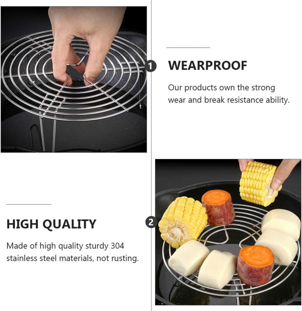 Suport din Oțel Inoxidabil pentru Gătit la Aburi, Inserție pentru Oale, Răcire și Copt, 19.5 cm, Yardwe [3]