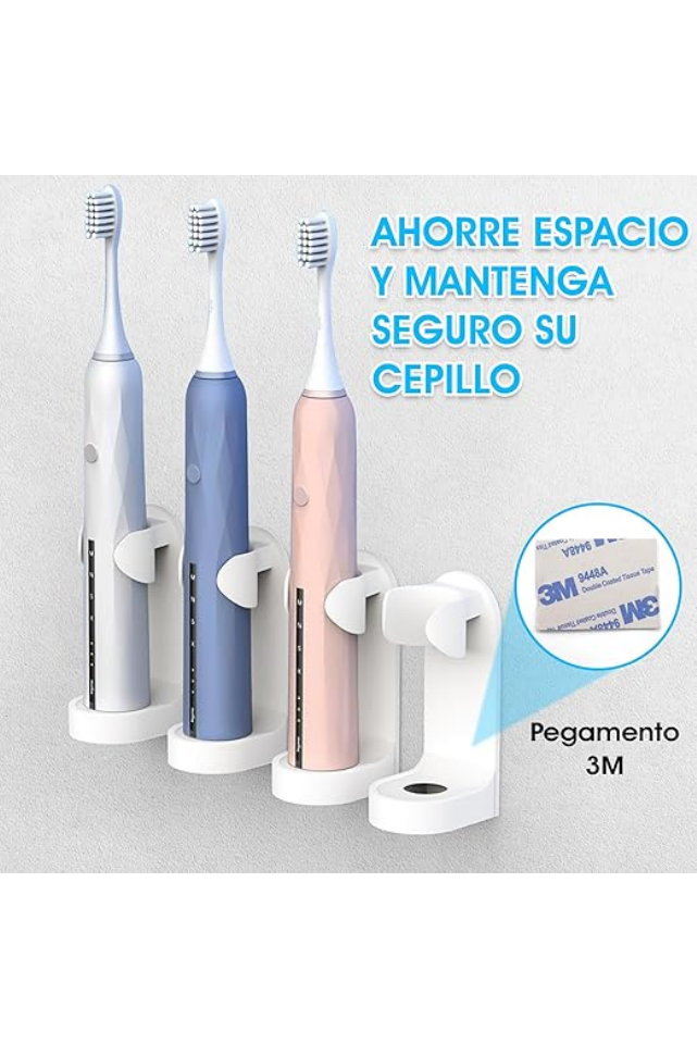 Suport pentru Periuțe de Dinti, montare pe perete cu dublu adeziv, 3 buc/set, FALLCON F - C6JR [2]