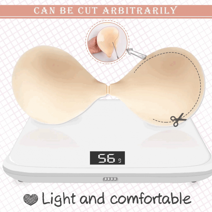 Sutien autoadeziv din silicon pentru femei, in forma de V, cupa B, lavabil, reutilizabil [3]