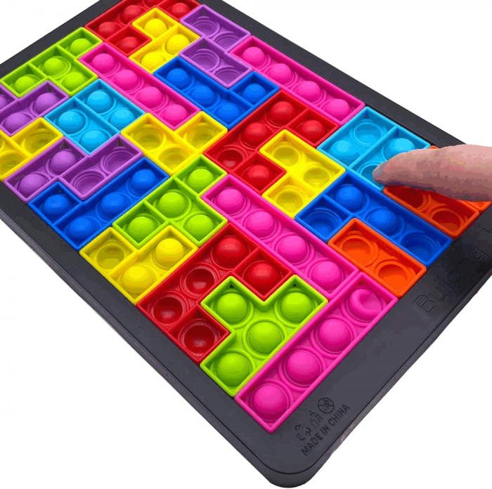 Tabla de joc cu puzzle din silicon pentru copii si adulti 27 Piese, Jucarie senzoriala pentru dezvoltarea si stimularea creativitatii [3]