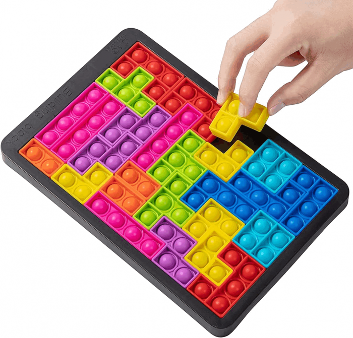 Tabla de joc cu puzzle din silicon pentru copii si adulti 27 Piese, Jucarie senzoriala pentru dezvoltarea si stimularea creativitatii [4]
