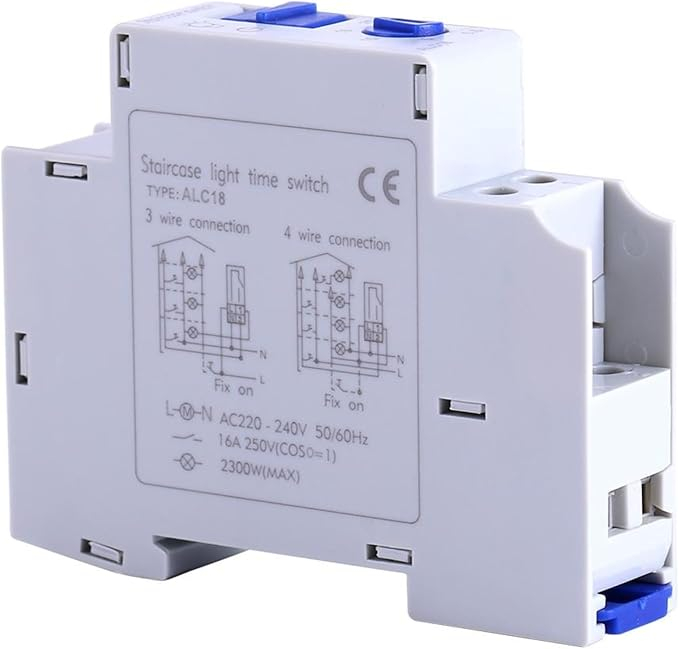 Temporizator Mecanic DEWIN 220–240V pentru Iluminat Scări, Cutii Luminoase și Aparate Electrice – Timp Reglabil 0.5–20 Min, Releu Electronic Automat pentru Economie de Energie [6]