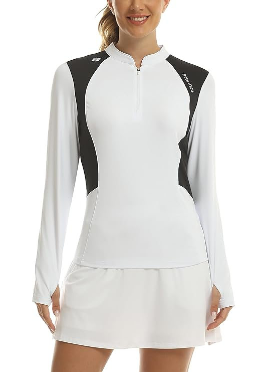Tricou sport cu maneca lunga dama, respirabil, MoFiz, alb, marime XXL [6]